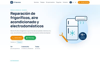 Web multilingüe con SEO local para BT Servicio - Creación de Sitios Web
