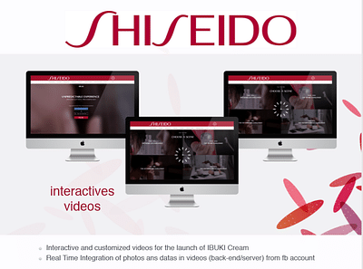 Shiseido : vidéos interactives - Design & graphisme