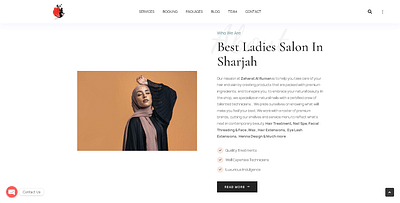 Website Design For "Zahrat Al Ruman Ladies Salon" - Référencement naturel