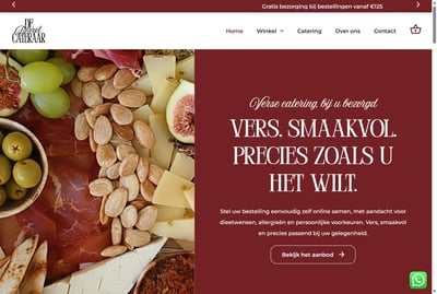 Website voor De Borrel Cateraar - Website Creatie