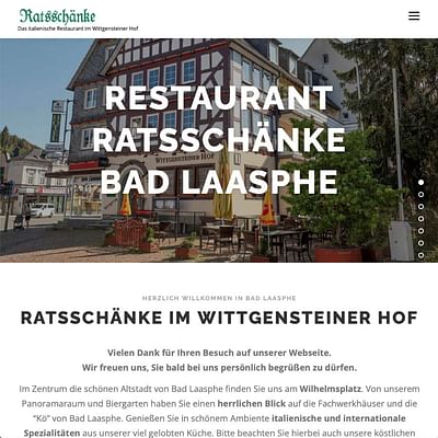 Restaurant Ratsschänke | Webseite + SEO - Creazione di siti web