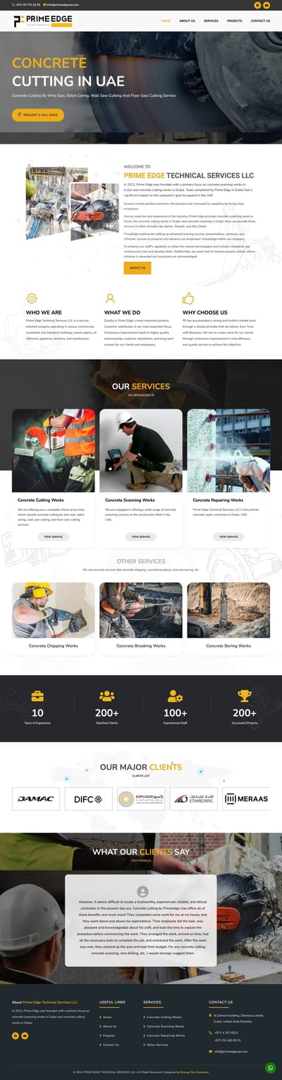 SEO friendly website developed for primeedge UAE - Design & graphisme