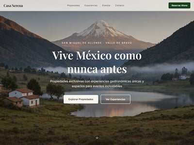 Casa Serena: bilingual vacation rental website - Website Creatie