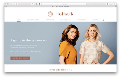 Online magazine Holistik - Création de site internet