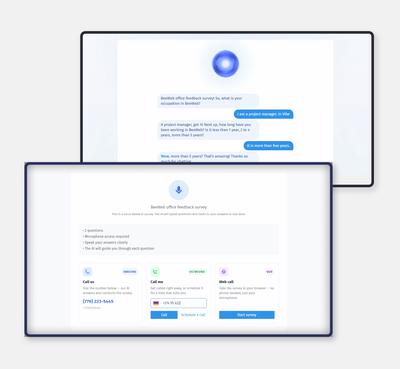 AI Voice Survey Agent & Automated Call Center for QuestionPro - Software Development