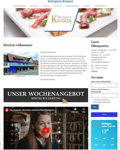 Metzgerei Alfred Kramer - Website Creatie