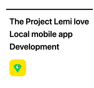 Lemi love Local - Application mobile