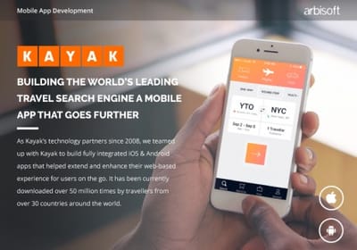 iOS & Android travel search engine app for Kayak - Desarrollo de Software