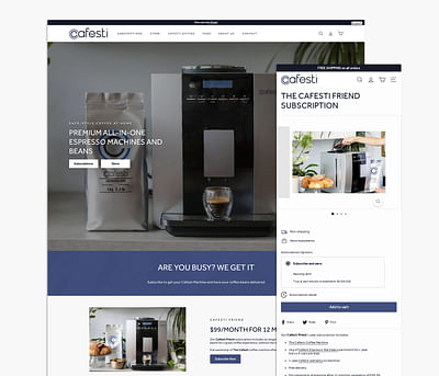 Cafesti: Online Store Subscription on Shopify - Copywriting