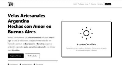 Velas Artesanales Argentina Hechas con Amor en Buenos Aires - Creación de Sitios Web