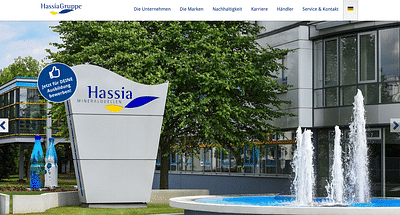 Website-Relaunch der Hassia Gruppe - Estrategia digital