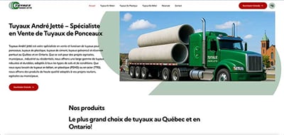 Tuyaux André Jetté - Website Creation