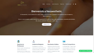 Diseño web para Neoaesthetic - Creación de Sitios Web