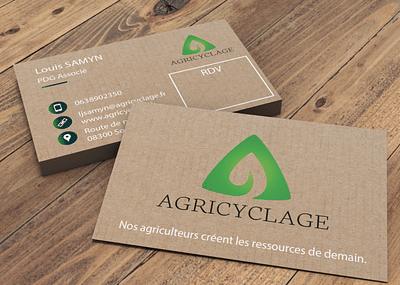 Création de Cartes de visite Agricyclage - Grafikdesign