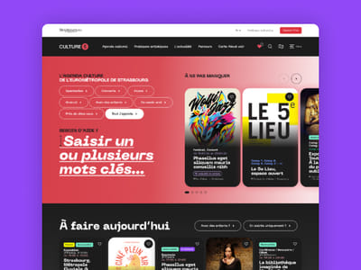 Agenda culture pour l'Eurométropole de Strasbourg - Création de site internet