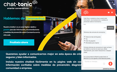 Chatbot Coronavirus España - Aplicación Web