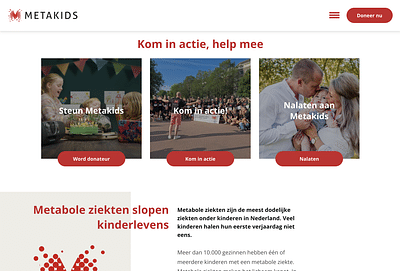 Werving donaties via Google Grants voor Metakids - Marketing