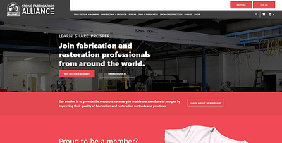 Web Development for Stone Fabricators Alliance - Website Creation