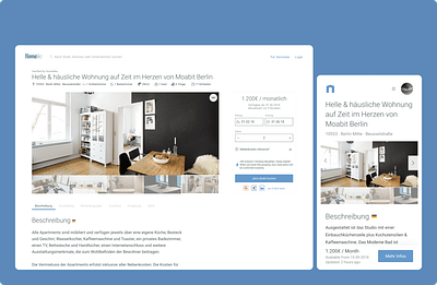 Homelike Redesign - Webanwendung