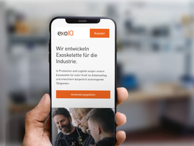 Erlebbare Corporate Webseite für exoIQ - Digital Strategy