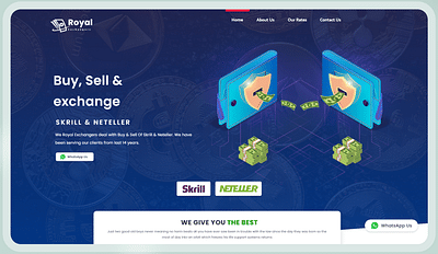 Crypto and Money Exchange Landing Page Design - Création de site internet