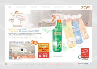 WEBSITE ACCIÓN DE MARKETING MARCA ZAS - Estrategia digital