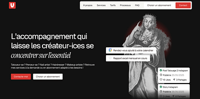 Landing Page Webflow - Valentinette - Création de site internet