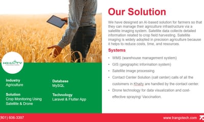 Trango Tech's Agriculture Project for Farmers - Software Entwicklung