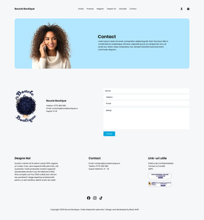 Boucle Boutique Website - Website Creation
