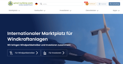 Weltweit größte Plattform in der Windenergie aufgebaut - Onlinewerbung