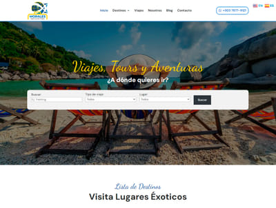 Desarrollo sitio web agenciadeviajesmorales.com - E-commerce
