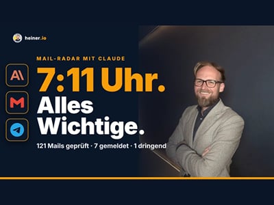 KI-Posteingang: 121 Mails geprüft, 7 relevant, 1 dringend - Künstliche Intelligenz