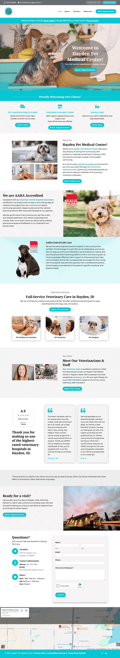 Website Development - Hillway Veterinary Clinic - Webseitengestaltung