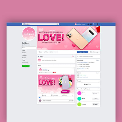 Valentine's Day Social Media Campaign for CallZone - Advertising
