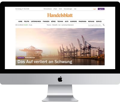 Handelsblatt News-Portal - Création de site internet