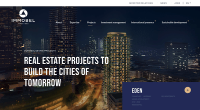 Immobel - Corporate website - Website Creatie