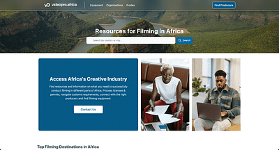Africa's Filmmaking Platform - Webanwendung