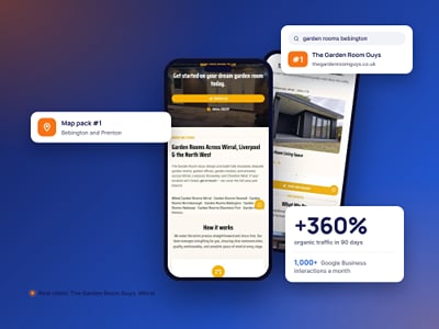 Website and local SEO for a garden room builder - Website Creation