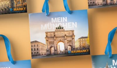 Außenwerbung & Packaging Design für V-Markt - Markenbildung & Positionierung