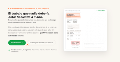 Qlic Extract — lectura y validación automática de facturas - Inteligencia Artificial