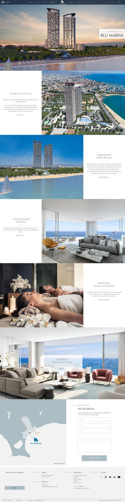 Custom WordPress Website for Limassol Blu Marine - Digital Strategy