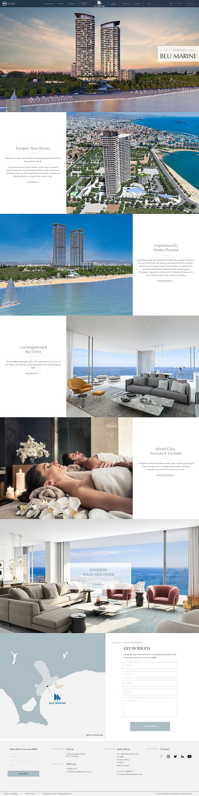 Custom WordPress Website for Limassol Blu Marine - Création de site internet