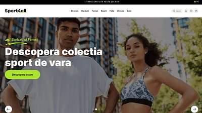 Ecommerce Website Design for a Sport Company - Webseitengestaltung