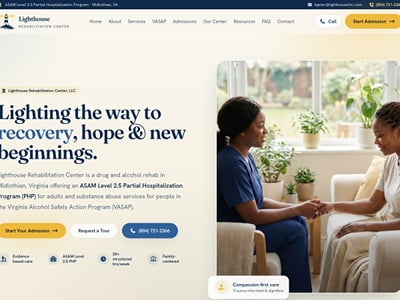 Lighthouse Rehabilitation Center website - Website Creation