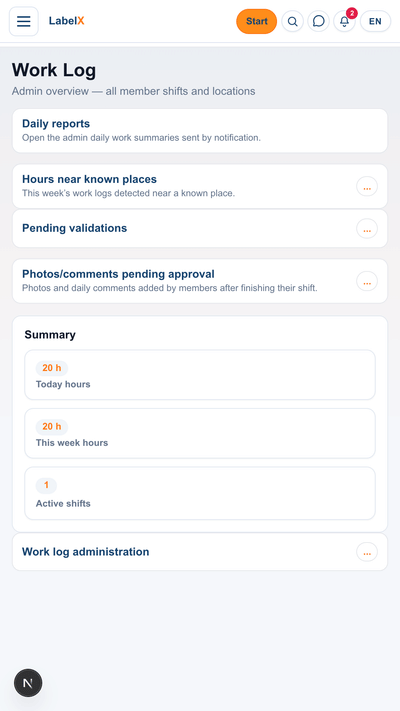 LabelX – Custom Workforce & Operations Management Platform - Développement de Logiciel