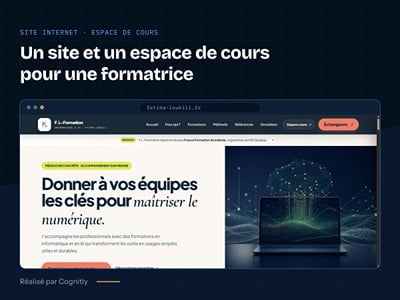 Un site et un espace de cours pour une formatrice - Web Applicatie