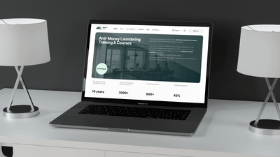 Design and website development for AML courses - Création de site internet