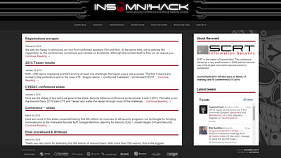 Insomi'hack - Website Creation