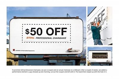 STIHL CHAINSAW BILLBOARD - Pubblicità