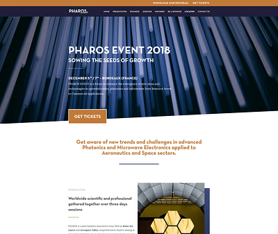 Création site web : Pharos Event